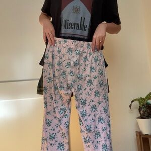 Forever 21 Pink Floral Lounge Pants